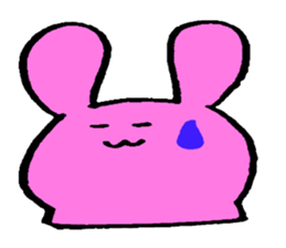 very cute pink rabbit sticker #1824688
