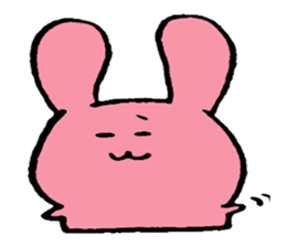 very cute pink rabbit sticker #1824689