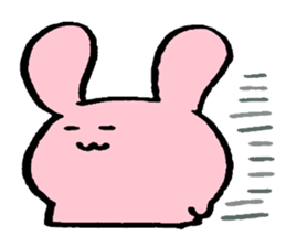 very cute pink rabbit sticker #1824690