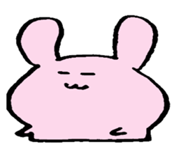 very cute pink rabbit sticker #1824692