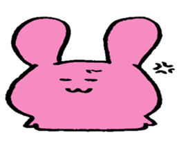 very cute pink rabbit sticker #1824693