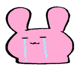 very cute pink rabbit sticker #1824694