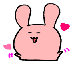very cute pink rabbit sticker #1824696