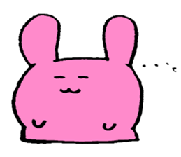 very cute pink rabbit sticker #1824698
