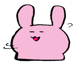 very cute pink rabbit sticker #1824701
