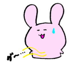 very cute pink rabbit sticker #1824705