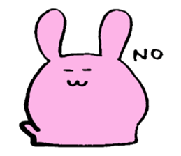 very cute pink rabbit sticker #1824708