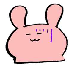 very cute pink rabbit sticker #1824710