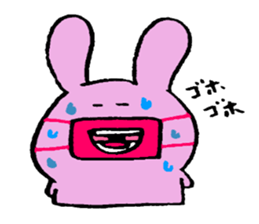 very cute pink rabbit sticker #1824711