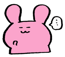 very cute pink rabbit sticker #1824712