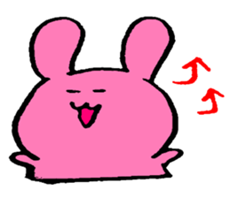 very cute pink rabbit sticker #1824713