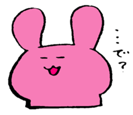 very cute pink rabbit sticker #1824715