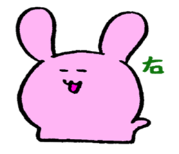 very cute pink rabbit sticker #1824717