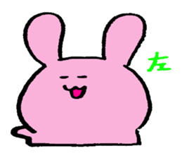 very cute pink rabbit sticker #1824718