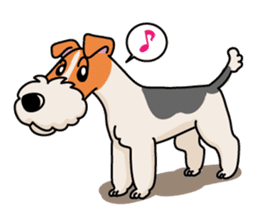 Fox Terrier named POPO sticker #1825001