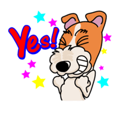 Fox Terrier named POPO sticker #1825003