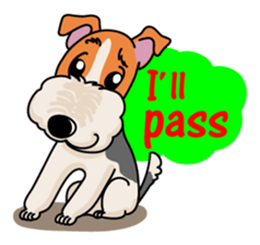 Fox Terrier named POPO sticker #1825005