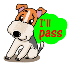 Fox Terrier named POPO sticker #1825005