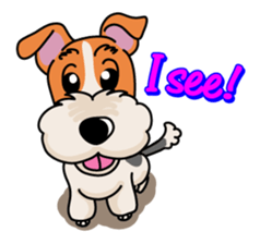 Fox Terrier named POPO sticker #1825006