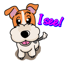 Fox Terrier named POPO sticker #1825006