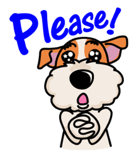 Fox Terrier named POPO sticker #1825015