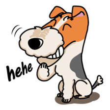 Fox Terrier named POPO sticker #1825021