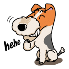 Fox Terrier named POPO sticker #1825021