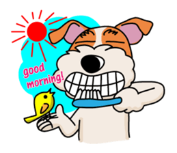 Fox Terrier named POPO sticker #1825025