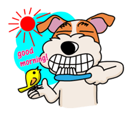 Fox Terrier named POPO sticker #1825025