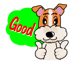 Fox Terrier named POPO sticker #1825027