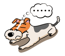 Fox Terrier named POPO sticker #1825031