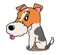 Fox Terrier named POPO sticker #1825033