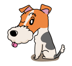 Fox Terrier named POPO sticker #1825033