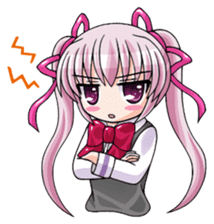 Twin tail hair moe girl sticker #1829046
