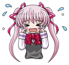 Twin tail hair moe girl sticker #1829048