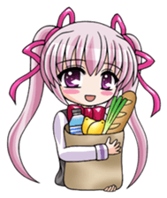 Twin tail hair moe girl sticker #1829053