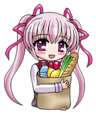 Twin tail hair moe girl sticker #1829053