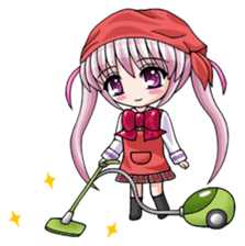 Twin tail hair moe girl sticker #1829054