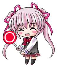 Twin tail hair moe girl sticker #1829055