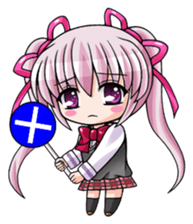 Twin tail hair moe girl sticker #1829056