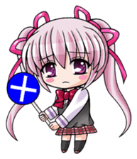 Twin tail hair moe girl sticker #1829056