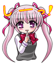Twin tail hair moe girl sticker #1829057