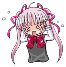 Twin tail hair moe girl sticker #1829061