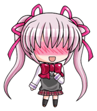 Twin tail hair moe girl sticker #1829068