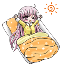 Twin tail hair moe girl sticker #1829070