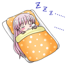 Twin tail hair moe girl sticker #1829071
