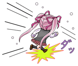 Twin tail hair moe girl sticker #1829074