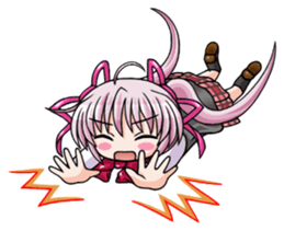 Twin tail hair moe girl sticker #1829078