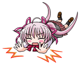 Twin tail hair moe girl sticker #1829078