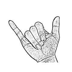 Hand no letter version of the drawing